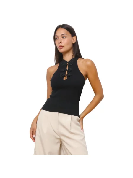 Top La Modeuse negru