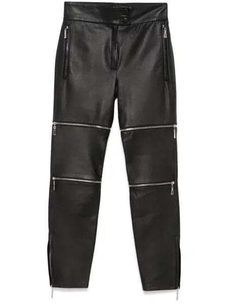Pantaloni Mitiliane Couture din piele negru