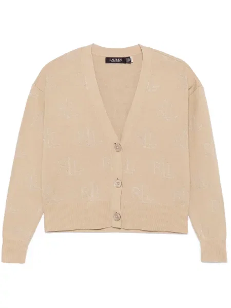 Cardigan Lauren Ralph Lauren din jacard maro