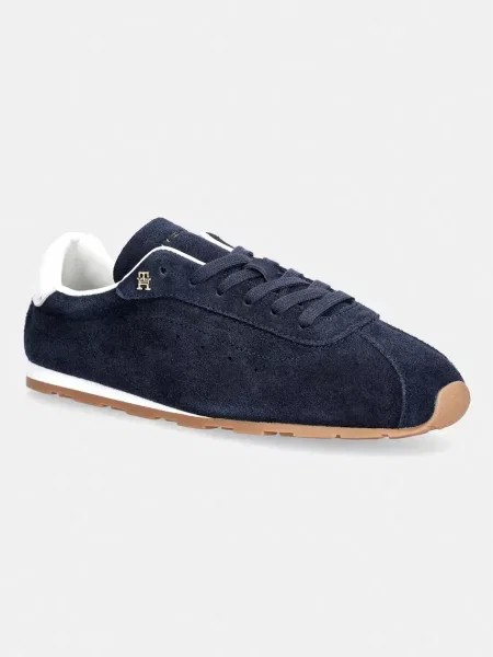 Tommy Hilfiger TH BELLA LOW RUNNER SUEDE sneakers γυναικεία σουέτ μπλε