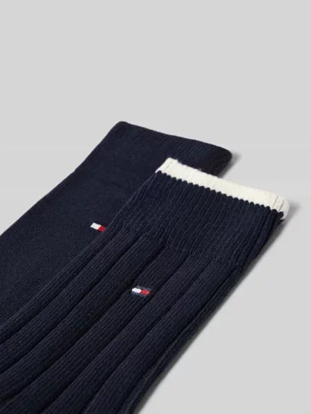 Skarpety z mieszanki bawełny Tommy Hilfiger granatowe
