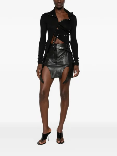Fustă din piele Mitiliane Couture negru