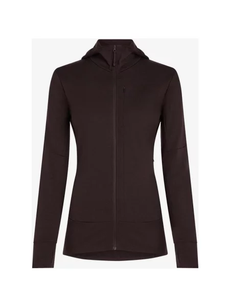 Bluza z kapturem Icebreaker Merino Quantum Full Zip XS brązowy