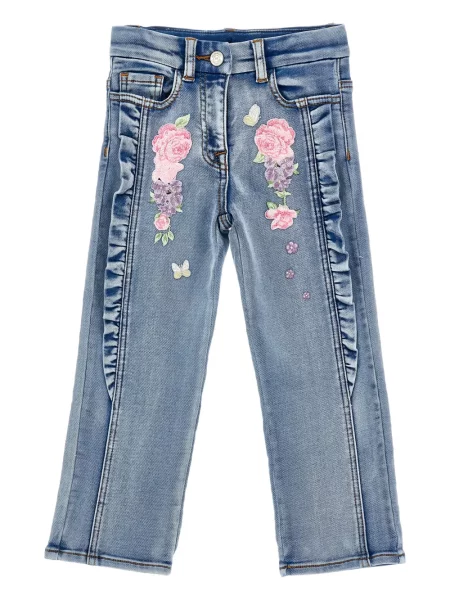 Jeansy dziecięce Monnalisa niebieskie