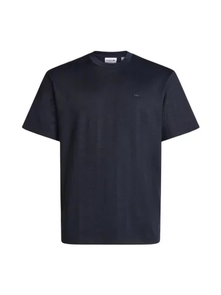 T-shirt o kroju regular fit z nadrukiem w monogramy Lacoste niebieska