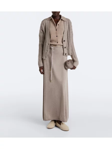 Pantofi loafer Max Mara din piele de oaie bej