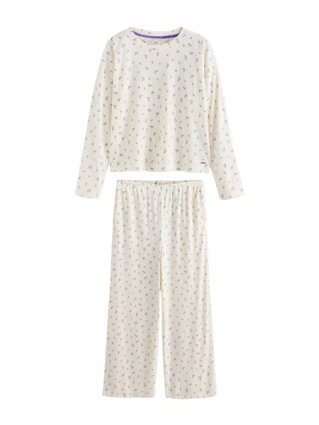 Next Pijama crem mov mură verde