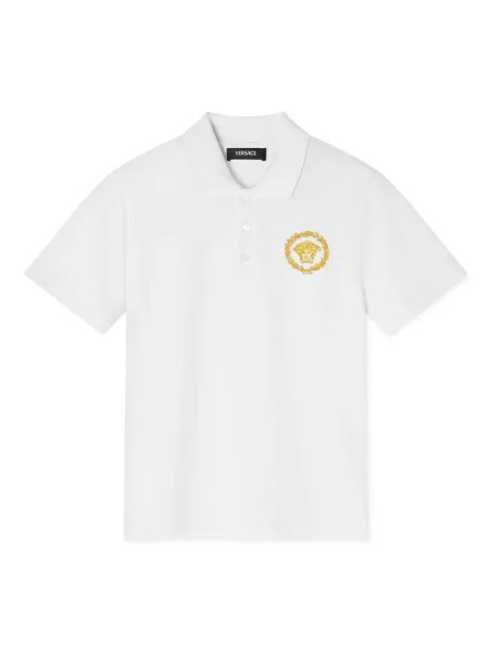 Koszulka polo dziecięca Versace biała