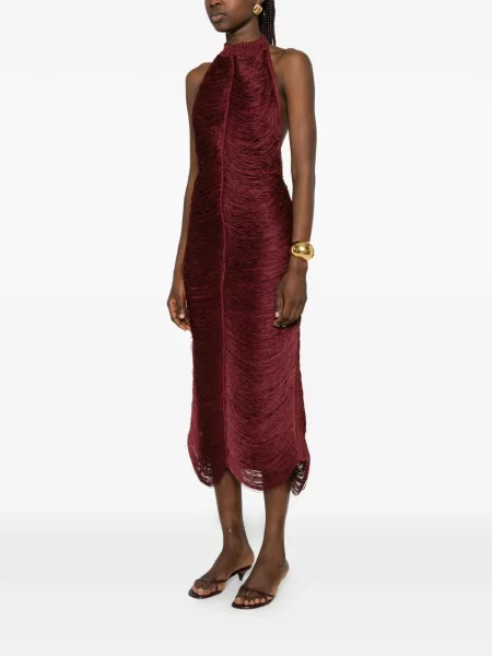 Rochie midi Bless fără mâneci roșu