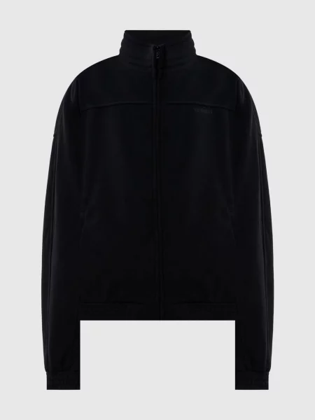 Спортивна куртка з вишивкою логотипа Vetements чорна