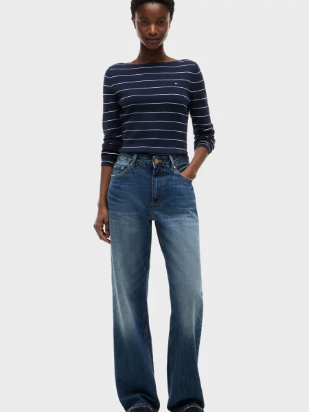 Лонгслив Tommy Hilfiger в полоску синий