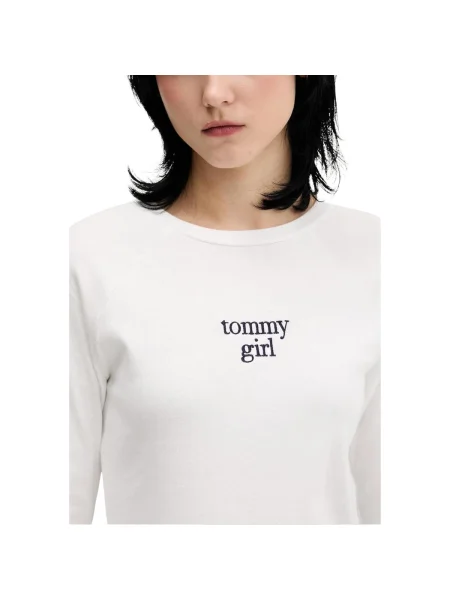 Tricou mânecă lungă Tommy Hilfiger alb