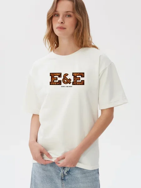 Шкіряна Футболка Estro білий