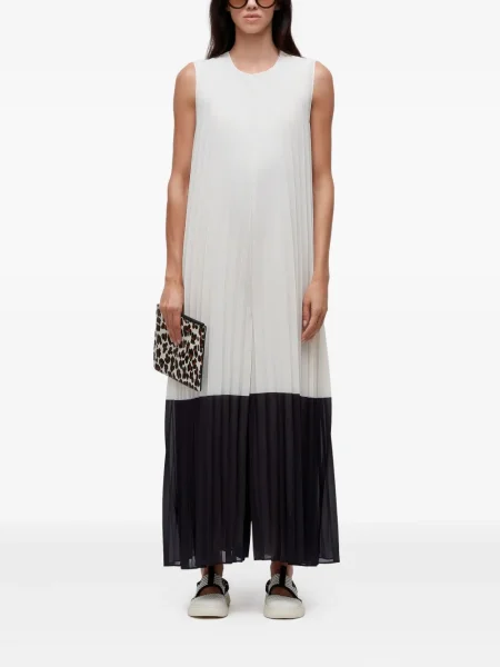 Salopetă Osklen fără mâneci plisată alb