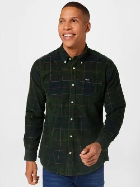 Barbour Srajca Blair marine / temno zelena / rjasto rdeča bela