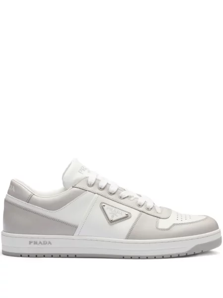 Sneakerși Prada din piele alb