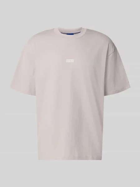 T-shirt o kroju loose fit z czystej bawełny model Nalono' Hugo Blue różowa