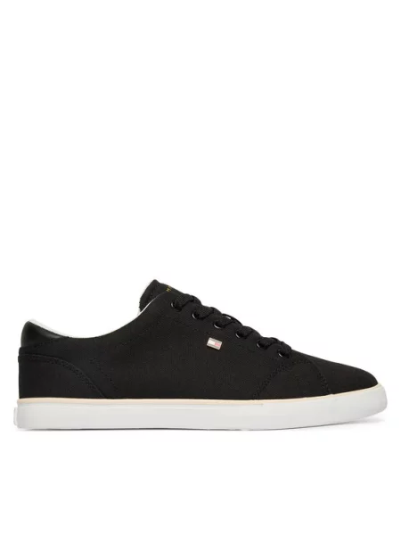 Tenisice Tommy Hilfiger Th Low Profile Vulc Canvas crna