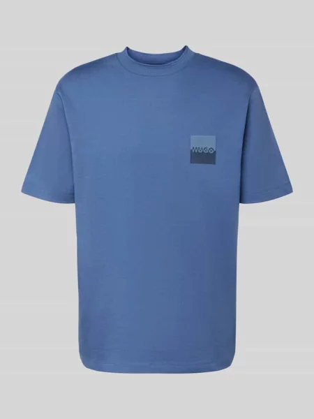 T-shirt z nadrukiem z logo model ‘Dusplito’ Hugo niebieska