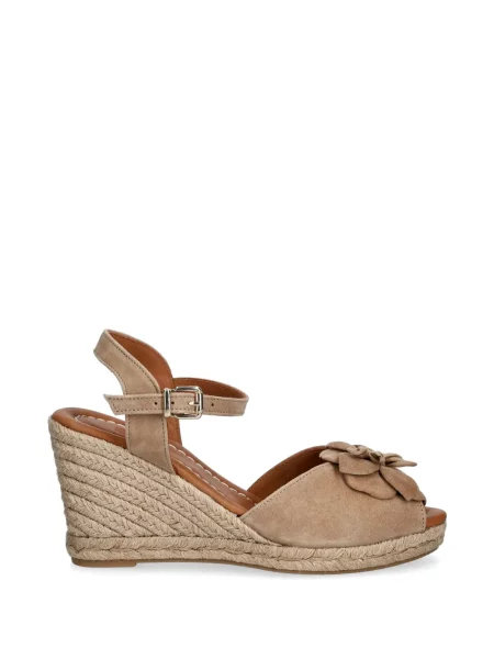 Espadrile Billi Bi cu model floral cu pană cu aplicații