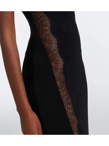 Rochie maxi Nensi Dojaka din dantelă negru