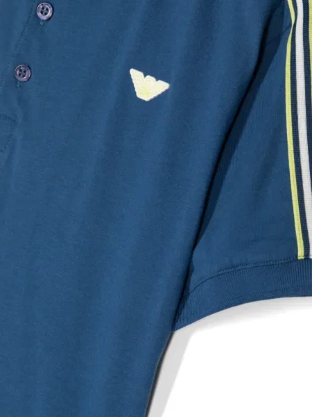 Koszulka polo dziecięca Emporio Armani niebieska
