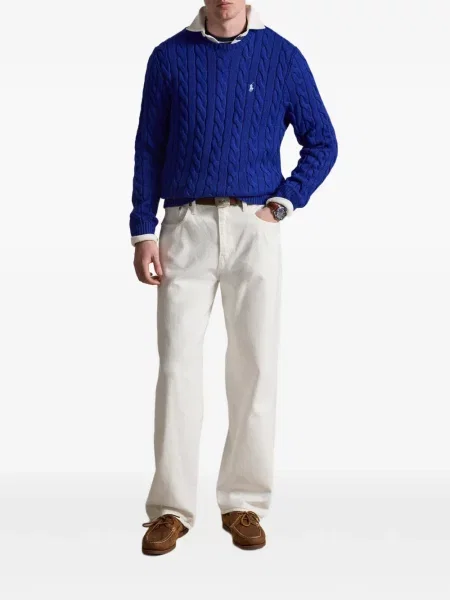 Hímzett szvetter Polo Ralph Lauren kék