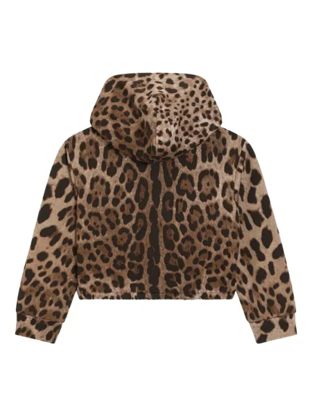 Bluza z kapturem dziecięca Dolce And Gabbana brązowa