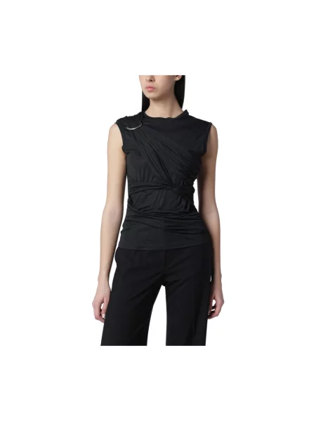 Top Durazzi Milano drapowany szary