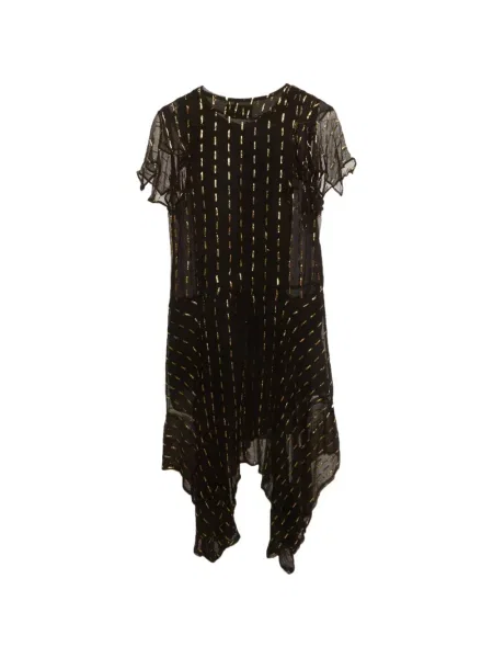 Rochie mini Zadig&voltaire cu volane din crep negru