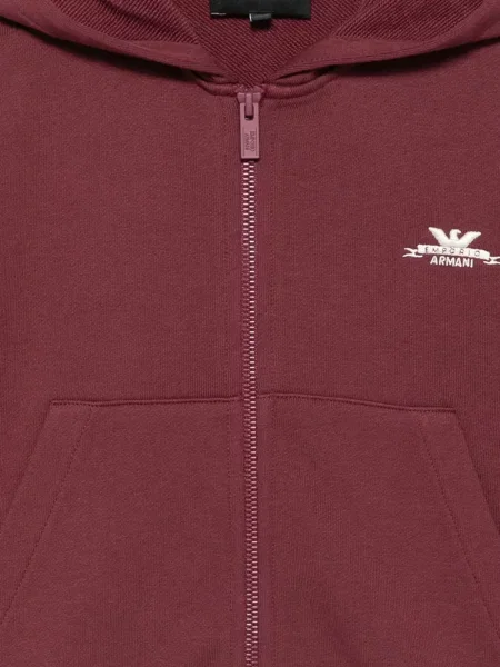 Bluza z kapturem dziecięca Emporio Armani czerwona