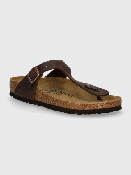 Papuci Birkenstock din piele maro