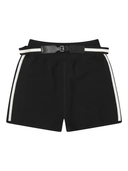 Cu centură pantaloni scurți Max Mara cu dungi negru