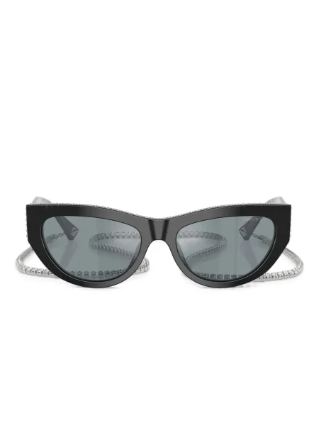 Ochelari de soare ochi de pisică Jimmy Choo Eyewear de cristal negru