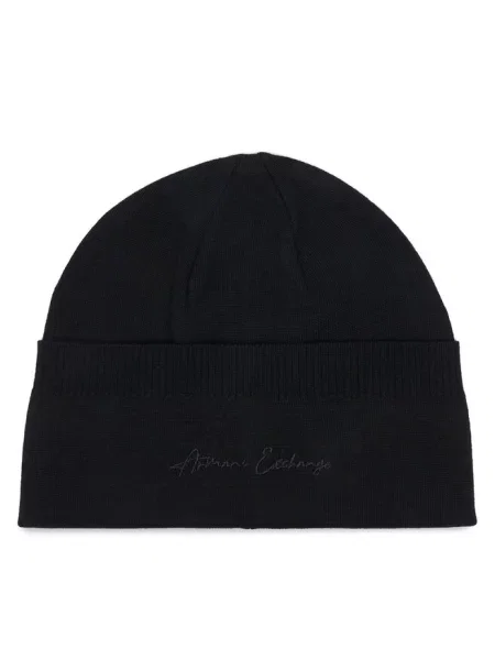 Armani Exchange czapka beanie wełniana czarna