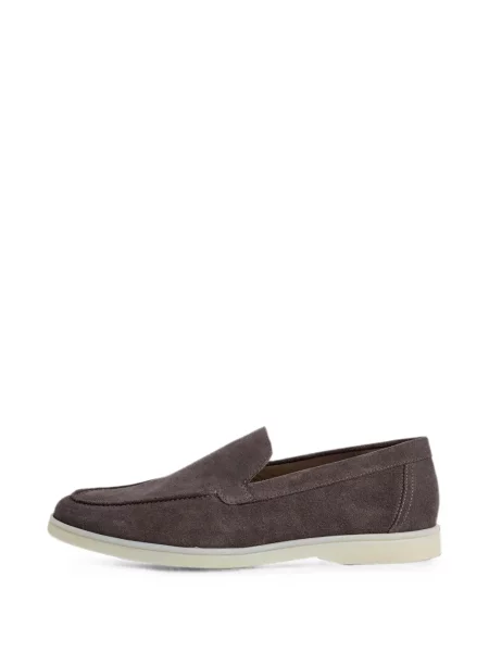 Pantofi loafer Hackett London din piele de căprioară maro