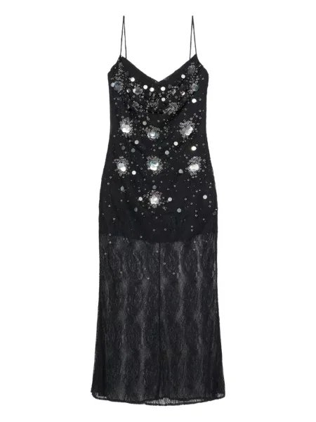 Rochie Blumarine cu paiete din dantelă negru
