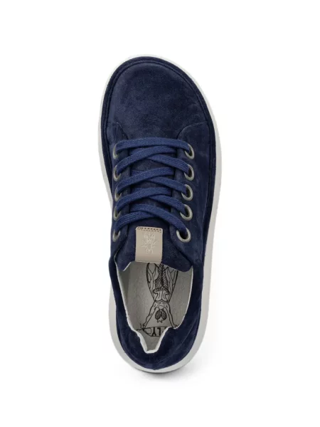 Fűzős szarvasbőr sneaker Fly London kék