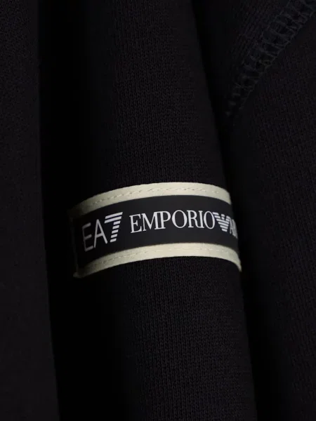 Mikina Ea7 Emporio Armani s autogramem černá