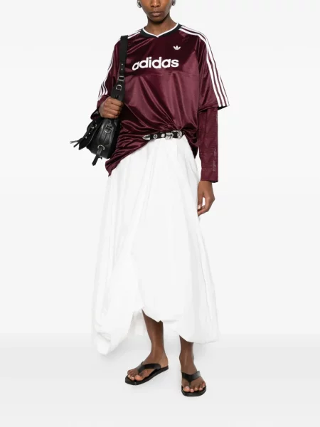 Tricou Adidas cu dungi lung maro