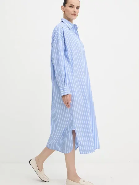Weekend Max Mara sukienka MOLINA maxi oversize niebieski