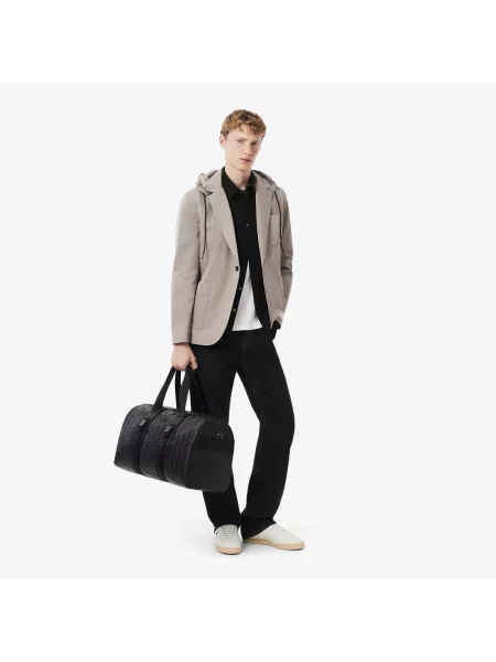 Lacoste Koszula O Dopasowanym Kroju Cotton Piqué czarny