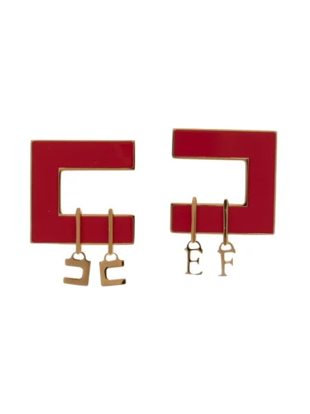 Kolczyki Elisabetta Franchi z logo czerwone