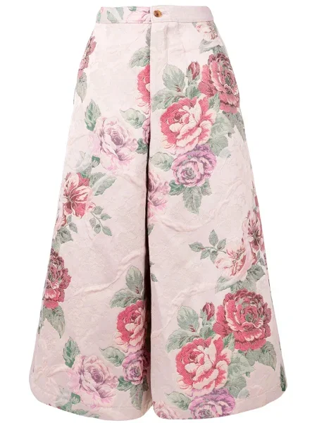 Květinové culottes Comme Des Garçons Pre-owned růžové