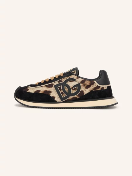 Dolce & Gabbana Sneakersy Dg Cushion / hnědá / béžová černá