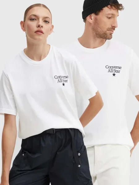 Тениска Converse с апликация бяло