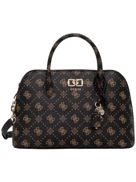 Crossbody kabelka Guess s autogramom hnedá