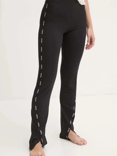 HUGO pantaloni de trening cu imprimeu negru