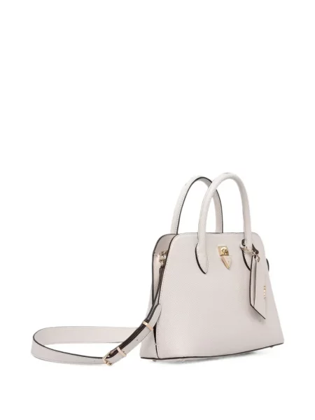 Geanta crossbody Guess cu autograf alb