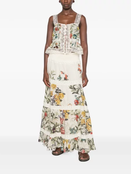 Gėlėtas raštuotas nėriniuotas palaidinė Alice + Olivia